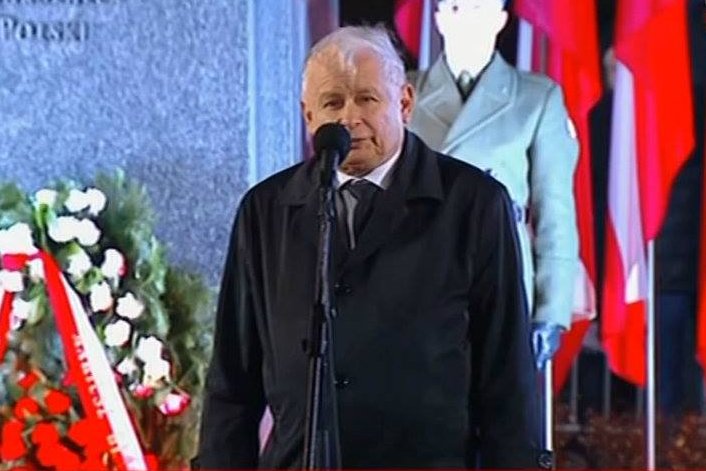 Jarosław Kaczyński przemówił na zakończenie Marszu Pamięci
