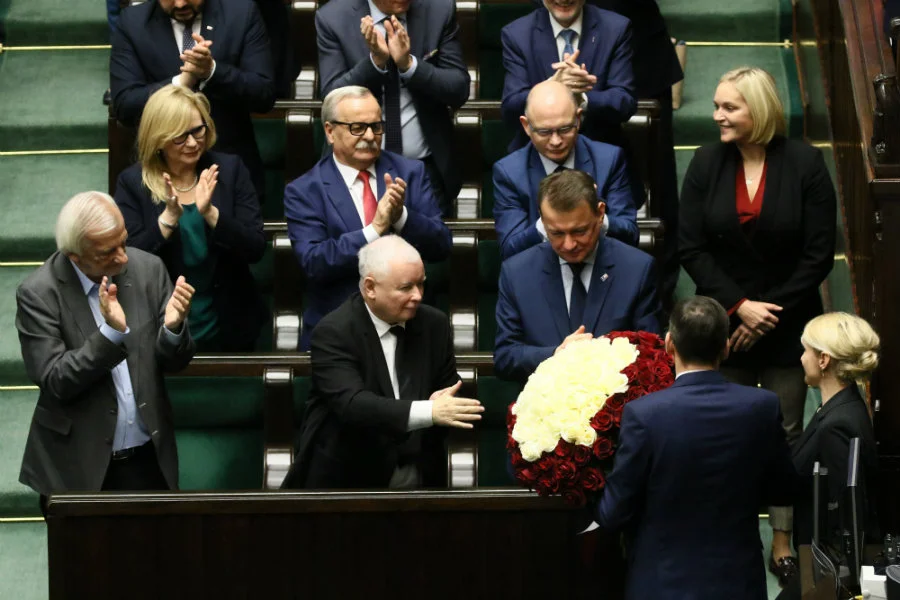 Po swoim expose Mateusz Morawiecki nie podał ręki Jarosławowi Kaczyńskiemu.