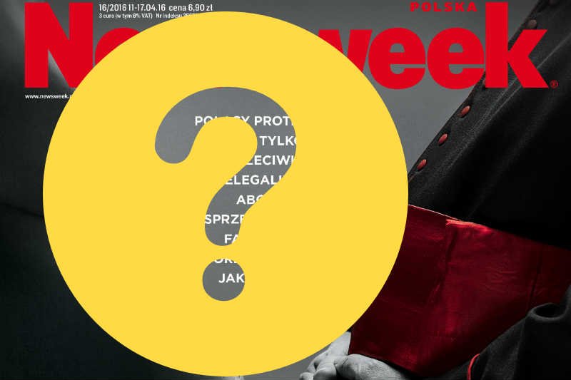 Poświęcona aborcji okładka "Newsweeka" może być kontrowersyjna.