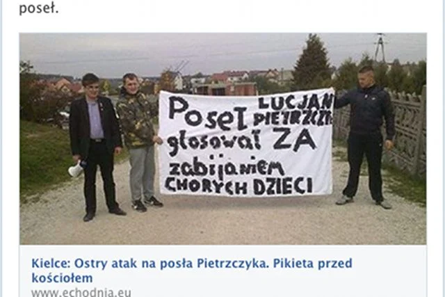 Akcją działaczy Ruchu Narodowego pochwalono się na oficjalnym facebookowym profilu organizacji