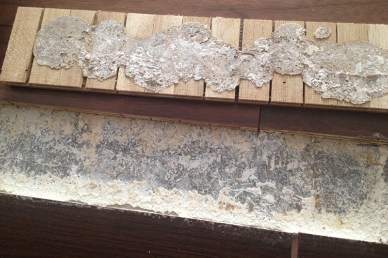 Tak wygląda "klej" po kilku godzinach od zastosowania.