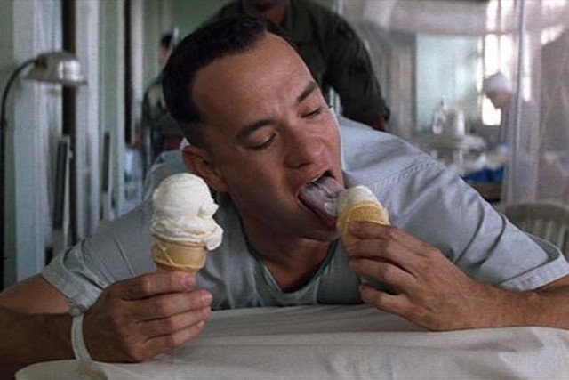 Forrest Gump nie przytył od lodów