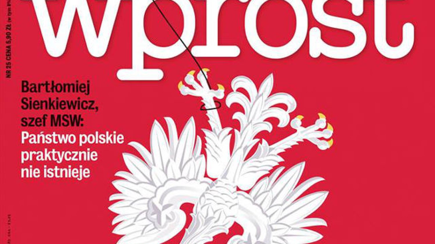 Fragment okładki najnowszego numeru tygodnika "Wprost", w którym napisano o nagraniach