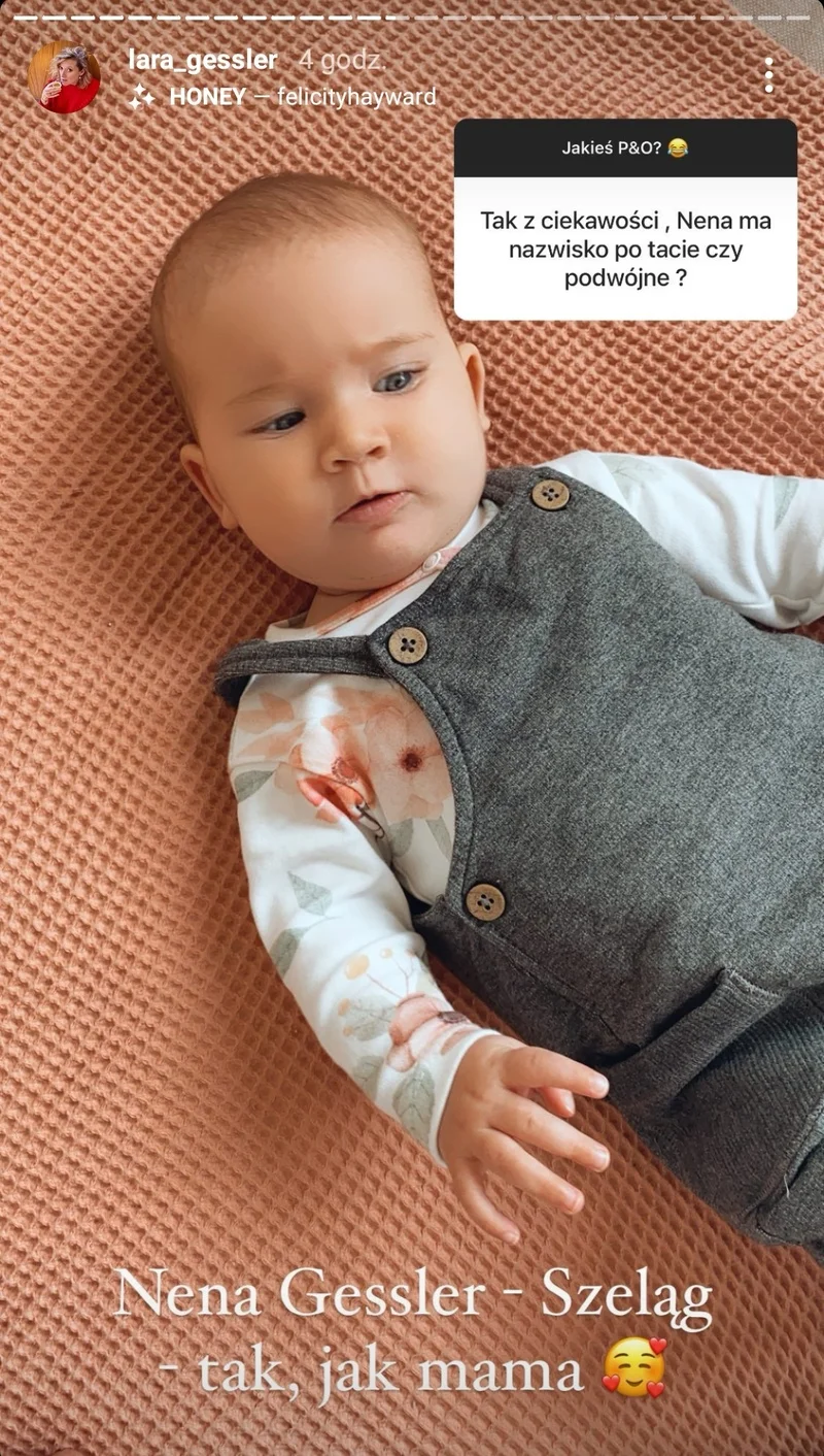 Lara Gessler zdradziła, jakie nazwisko dała swojej córce