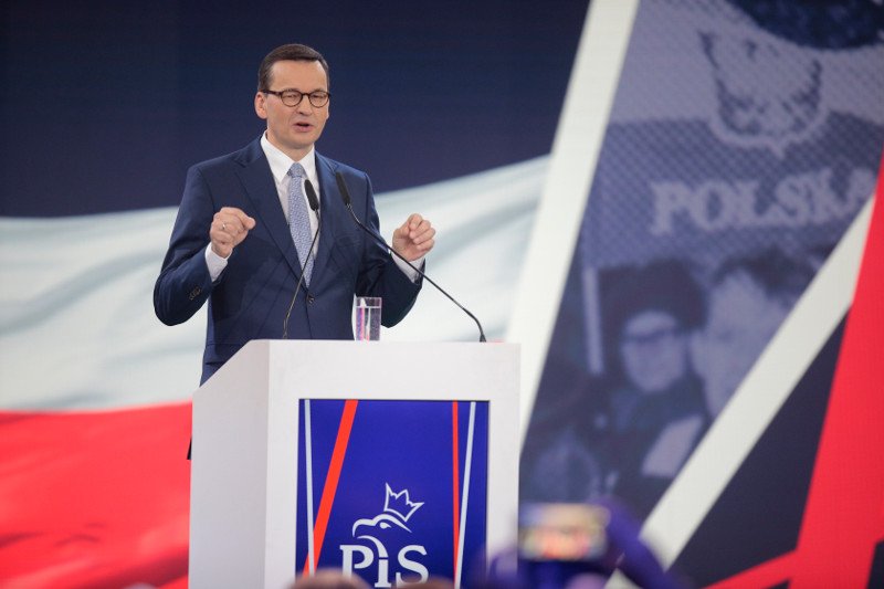 W swoim wystąpieniu Mateusz Morawiecki głównie krytykował Koalicję Europejską.