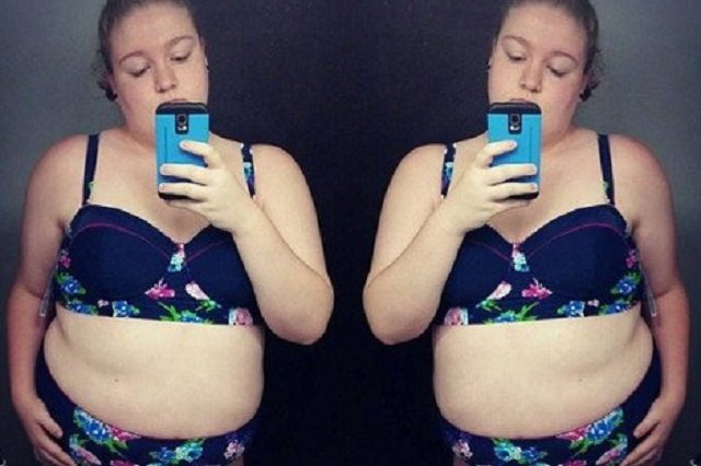 Samm Newman i jedno ze zdjęć, przez które usunięto jej konto na Instagramie.