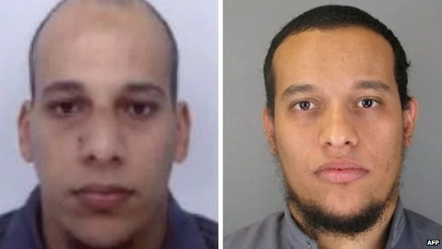 Poszukiwani terroryści to bracia - Charif i Said Kouachi.