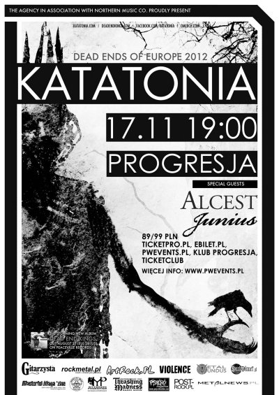 Junius, Alcest i Katatonia tour - plakat promocyjny