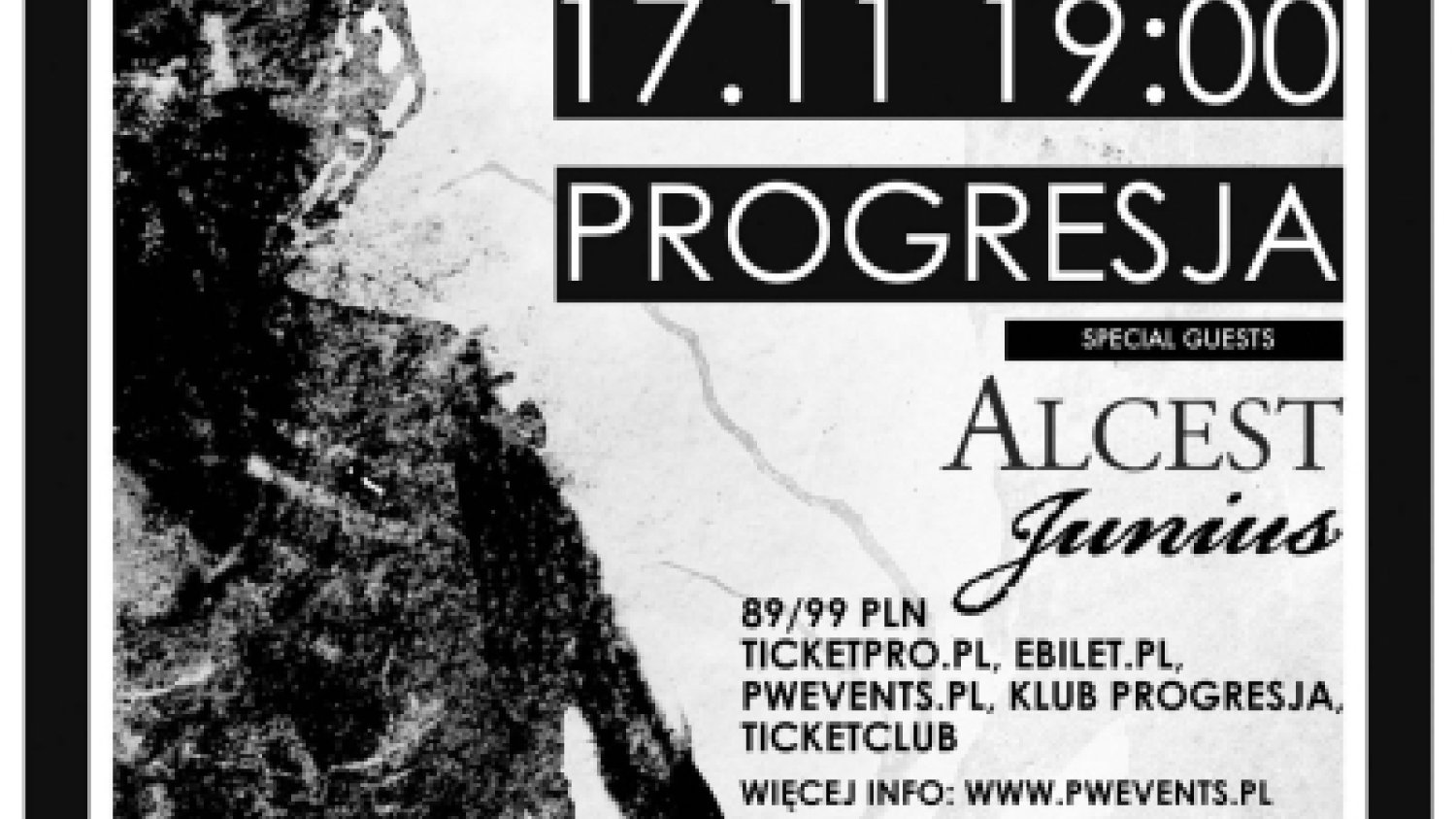 Junius, Alcest i Katatonia tour - plakat promocyjny
