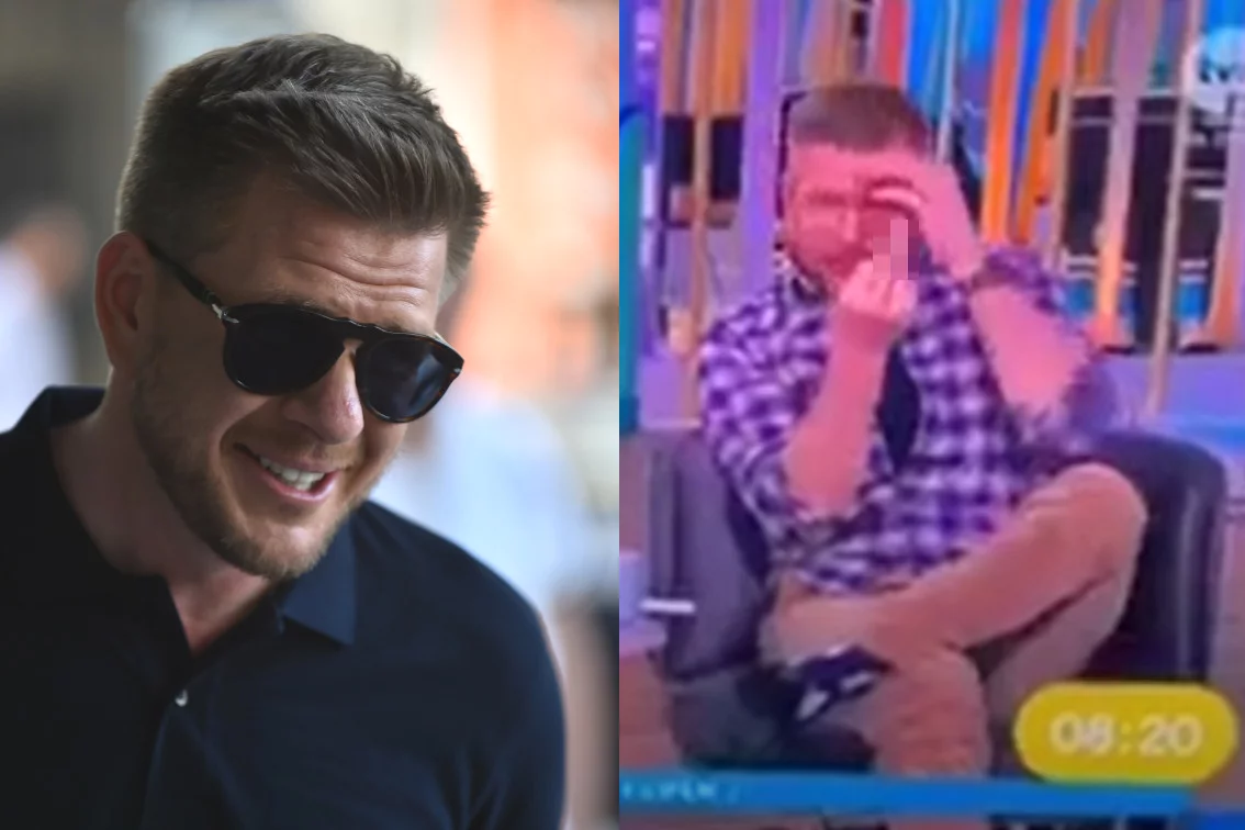 Filip Chajzer środkowy palec Filip Chajzer