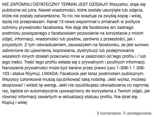 Pełna treść łańcuszka