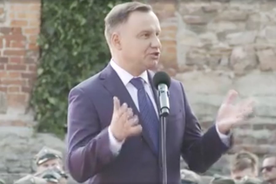 Andrzej Duda bronił w Strzelinie programu 500+.