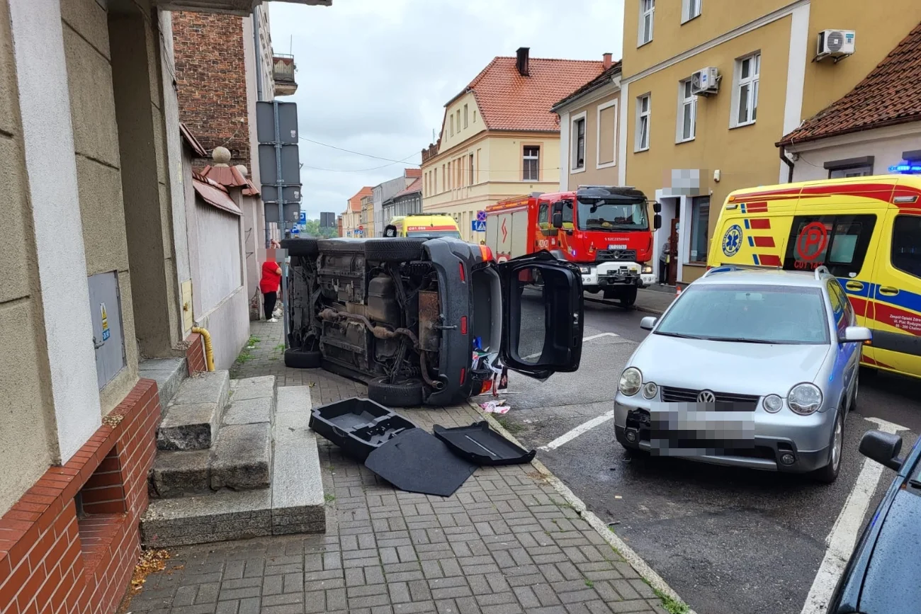 Wypadek na rynku w Chełmie. Są ranni.