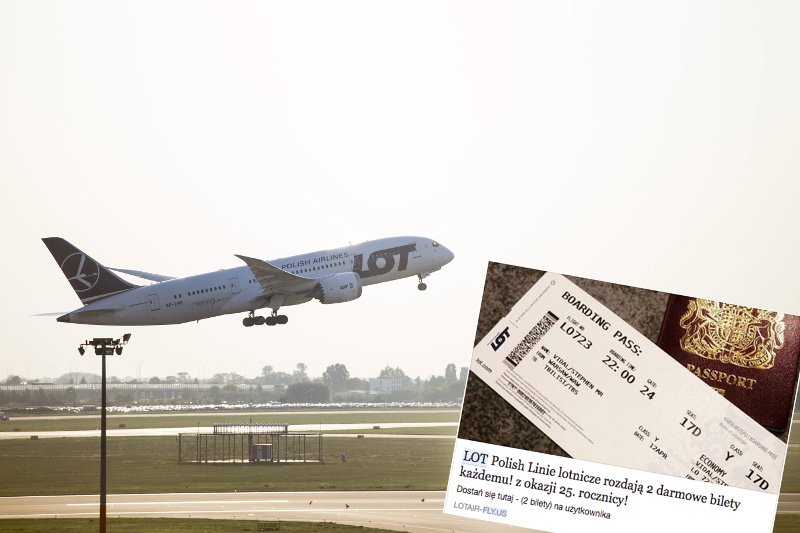 Nie dajcie się nabrać na kolejne facebookowe oszustwo. LOT wcale nie rozdaje darmowych biletów.