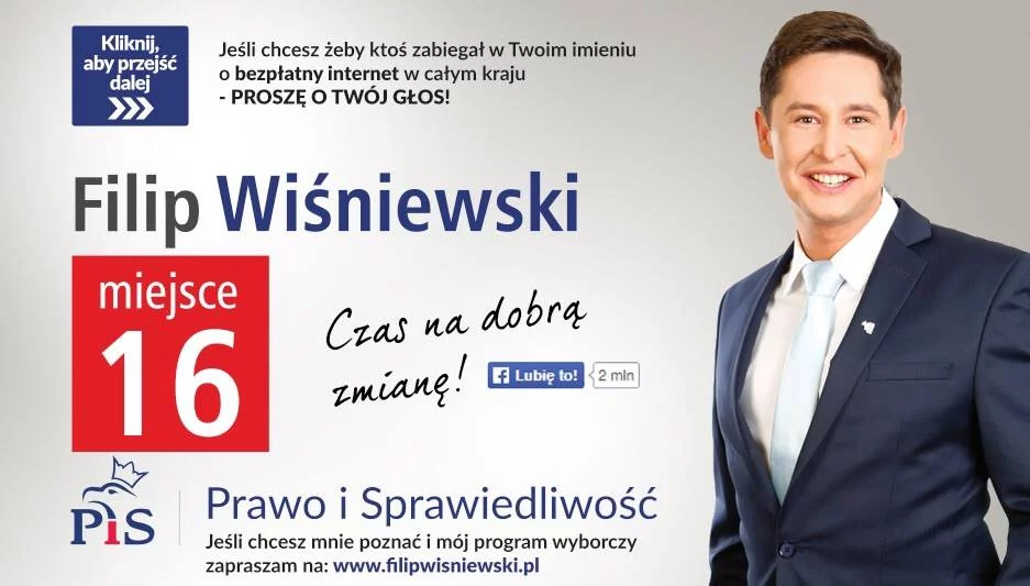Filip Wiśniewski w wyborach parlamentarnych w 2015 roku był jednym z najmłodszych posłów PiS.