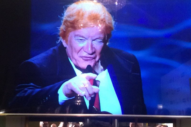 Gala Orłów z "Trumpem" naśmiewającym się z "dobrej zmiany".