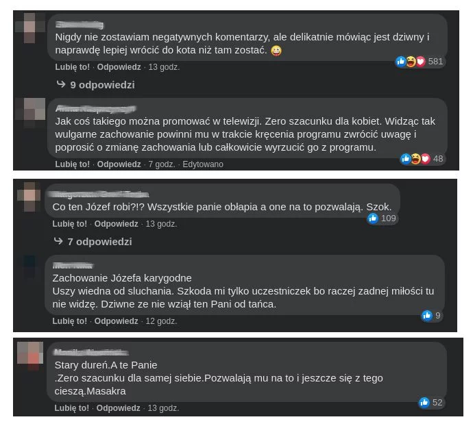 Niektóre z (jeszcze) niewykasowanych komentarzy na fanpage'u programu