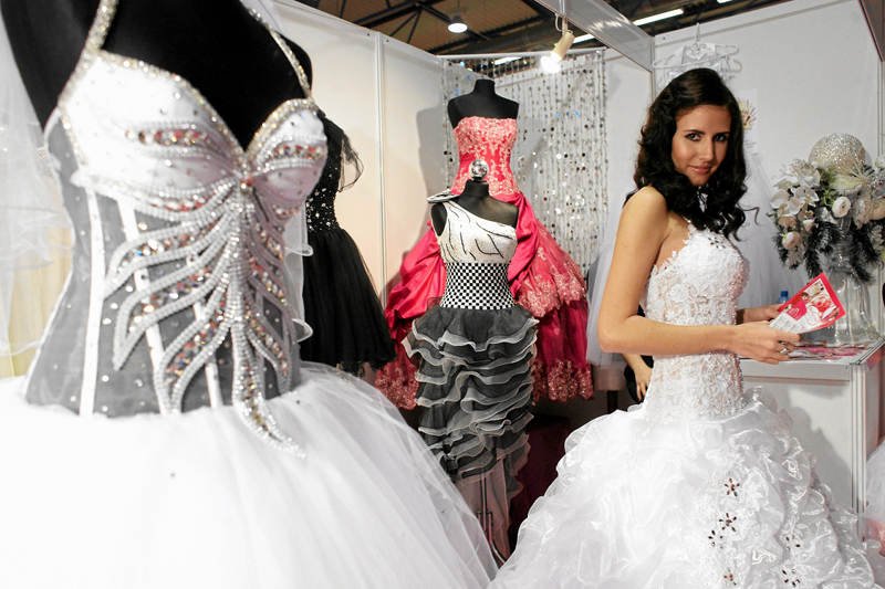 Łódź, styczeń 2012. Targi ślubne w hali expo.