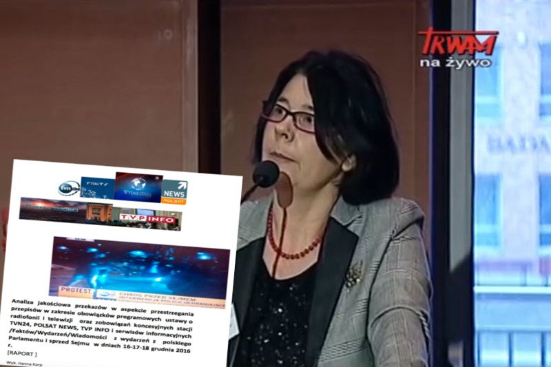 KRRIT odtajniła raport autorstwa Hanny Karp, na podstawie którego telewizja TVN24 miała zostać ukarana karą 1,5 mln złotych za relacje z sejmowego kryzysu w grudniu 2016 roku.
