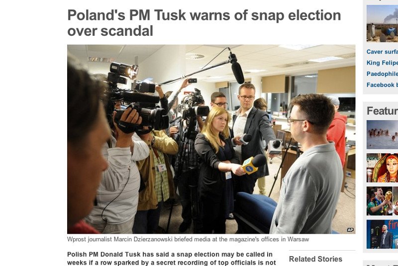 BBC szeroko opisuje akcję ABW i wtargnięcie do redakcji "Wprost" przez funkcjonariuszy.