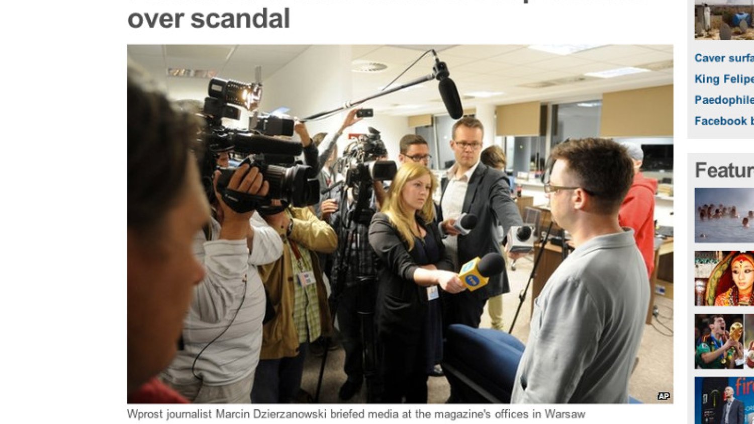 BBC szeroko opisuje akcję ABW i wtargnięcie do redakcji "Wprost" przez funkcjonariuszy.