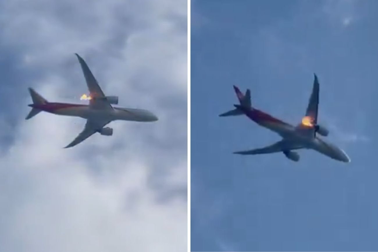 W samolot uderzył ptak, doszło do pożaru silnika