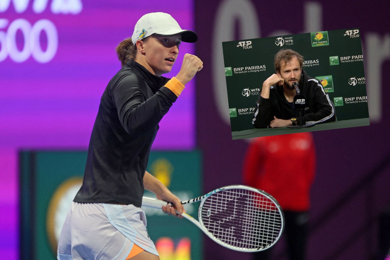 Iga Świątek w ostatnich dniach ponownie poruszyła kwestię Ukrainy. Pod słowami Polki podpisał się Daniił Miedwiediew.