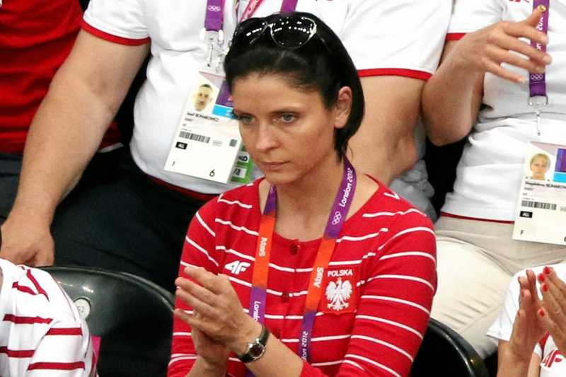 Joanna Mucha podczas meczu siatkarskiego Polska - Rosja