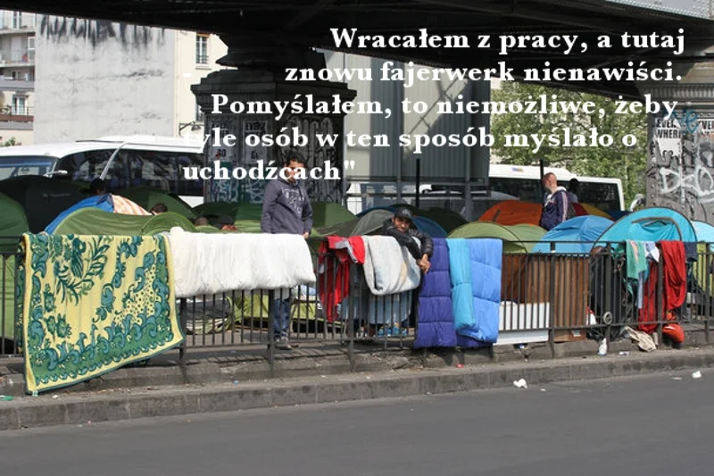 Paryż, imigranci mieszkający pod mostem.