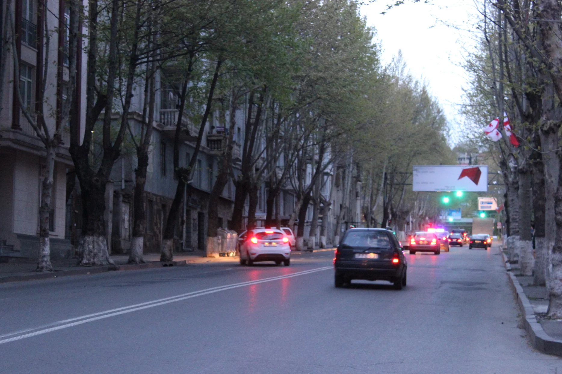 Ulica Lecha Kaczyńskiego w Tbilisi.
