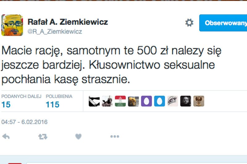 Oto zdanie Ziemkiewicza o samotnych matkach.