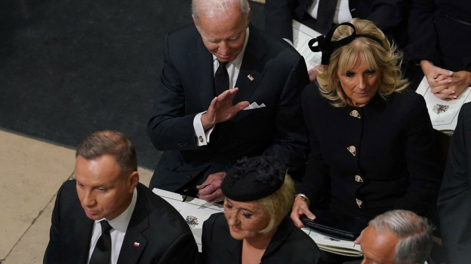 Andrzej Duda i Joe Biden na pogrzebie Elżbiety II