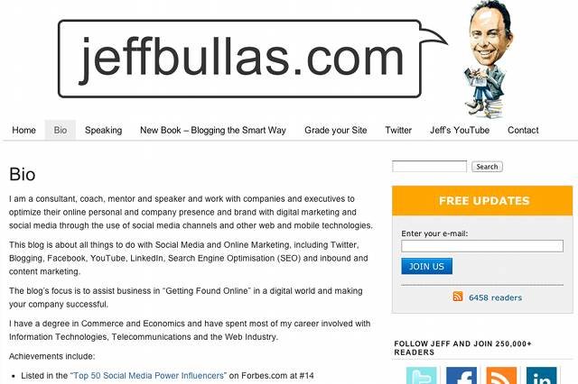 Blog Jeffa Bullasa ma ponad 170 000 unikalnych użytkowników miesięcznie