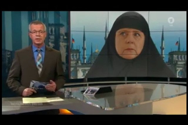 Reichstag przerobiony na meczet i Angela Merkel w czadorze – tak niemiecka telewizja ostrzega przed islamizacją Niemiec