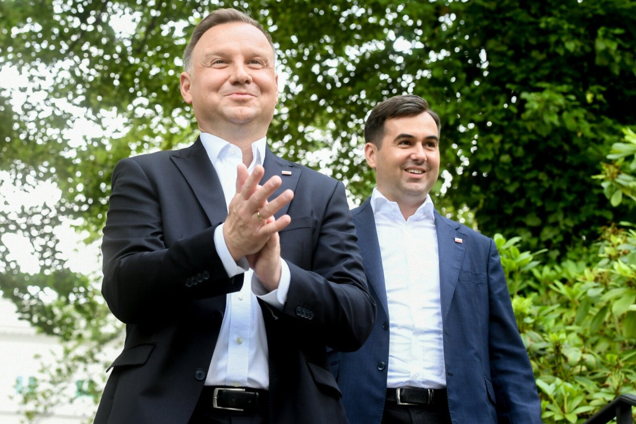 Prezydent Andrzej Duda i jego społeczny doradca Błażej Spychalski