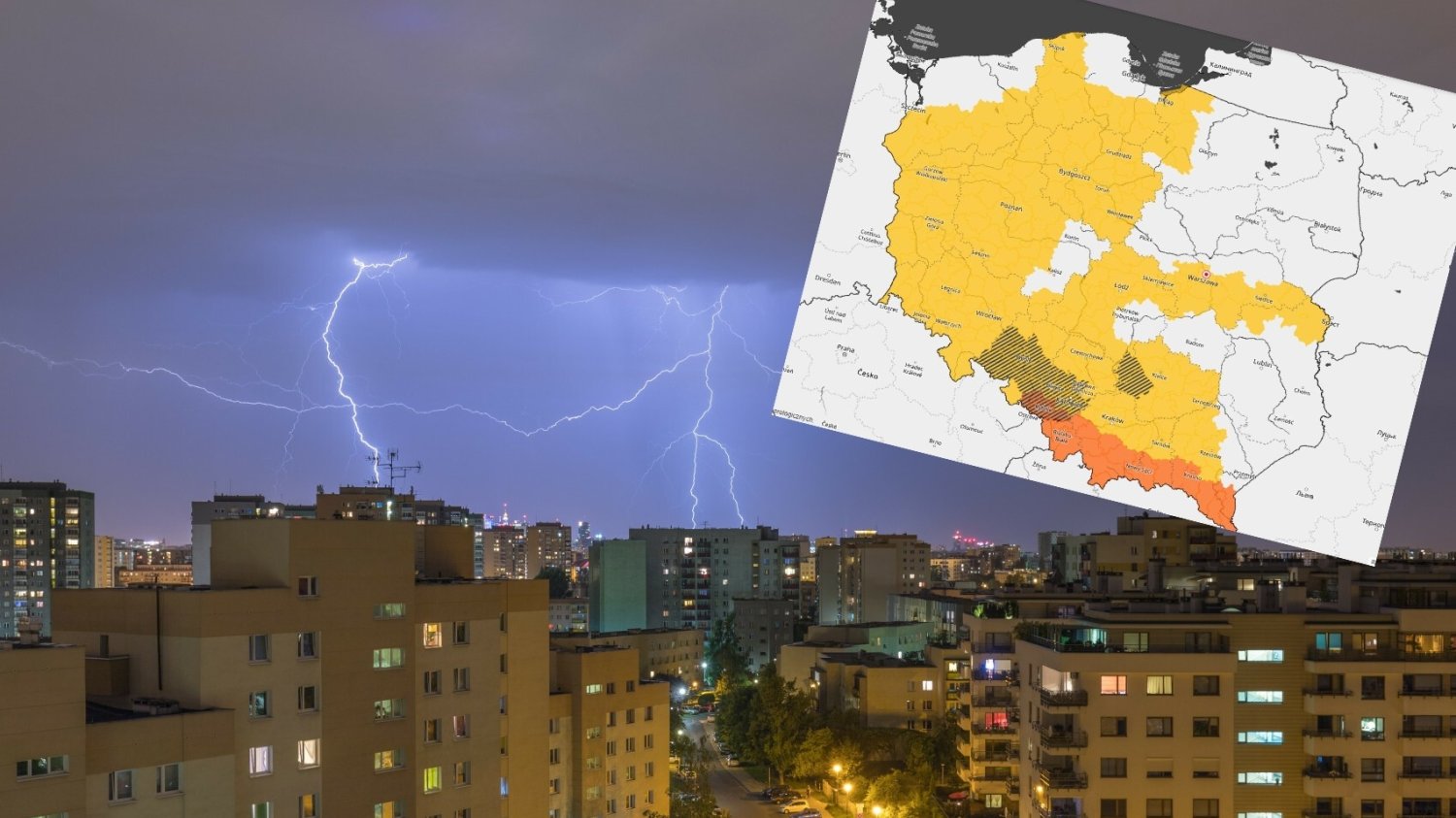 W piątek w znacznej części kraju będą burze.