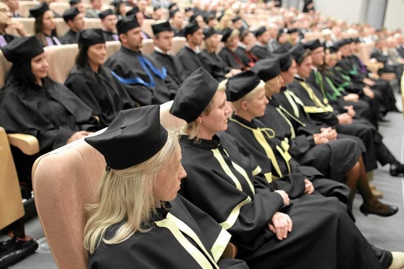 Przyszli doktorzy przed nominacją na Uniwersytecie Warmińsko - Mazurskim w Olsztynie