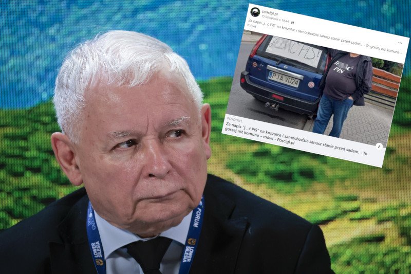 65-latek z antypisowskim napisem na koszulce. Sprawa trafiła do sądu