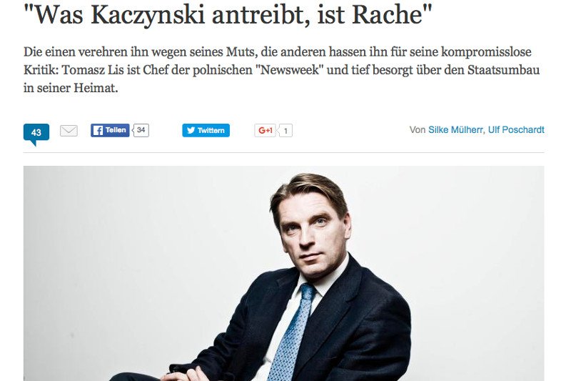 Tomasz Lis  mówi, że Kaczyński ma go na swojej osobistej liście wrogów.