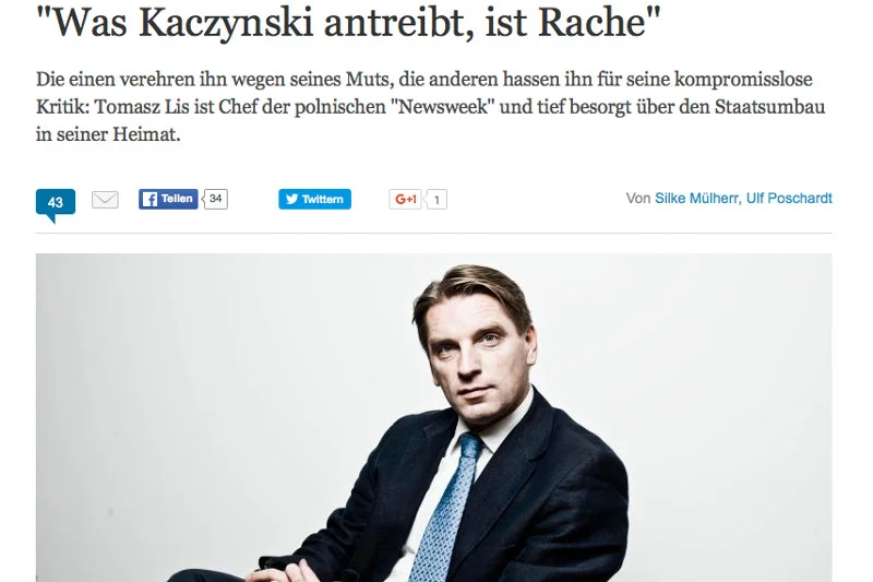 Tomasz Lis  mówi, że Kaczyński ma go na swojej osobistej liście wrogów.