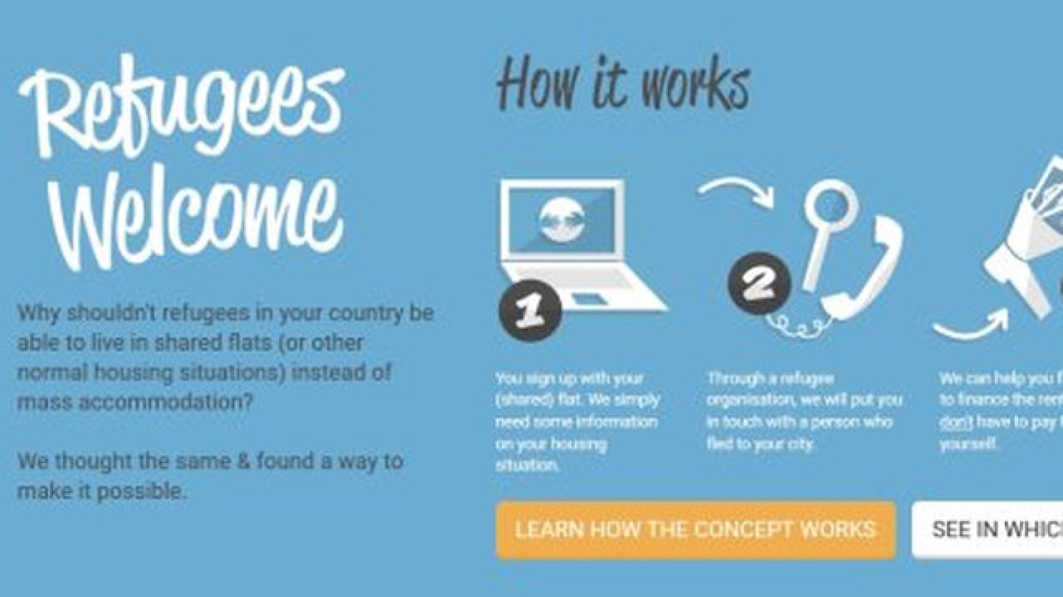 Niemcy chcą pomóc uchodźcom za pomocą portalu Refugees Welcome.
