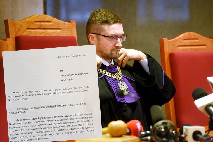 O co chodzi w projekcie uchwały sędziów z Olsztyna, m.in. w sprawie sędziego Juszczyszyna?