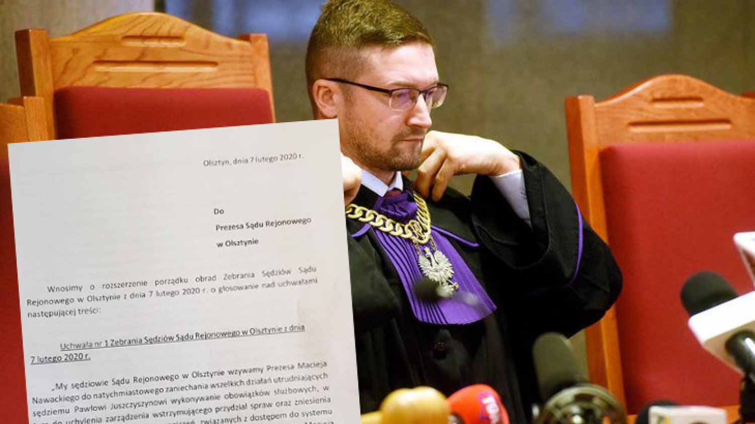 O co chodzi w projekcie uchwały sędziów z Olsztyna, m.in. w sprawie sędziego Juszczyszyna?