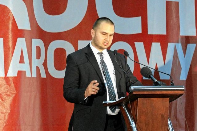 Przemysław Holocher podczas I Kongresu Ruchu Narodowego