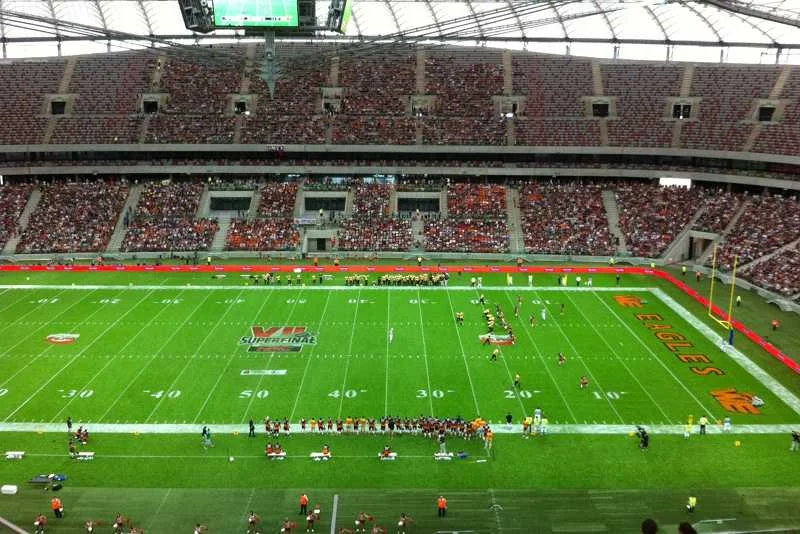 Stadion Narodowy podczas Superfinału Polskiej Ligi Futbolu Amerykańskiego