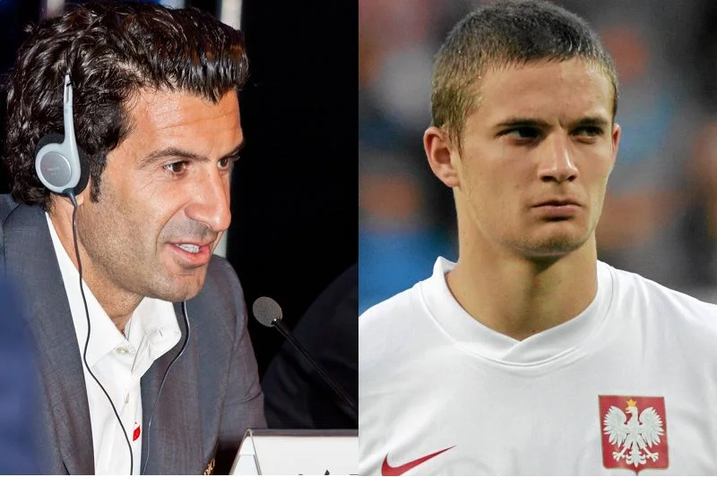 Bartosz Bereszyński (z prawej) odszedł z Lecha do Legii i w Poznaniu nazywany jest zdrajcą. Podobnie jak kiedyś w Barcelonie Luis Figo (z lewej), który przeszedł do Realu Madryt.