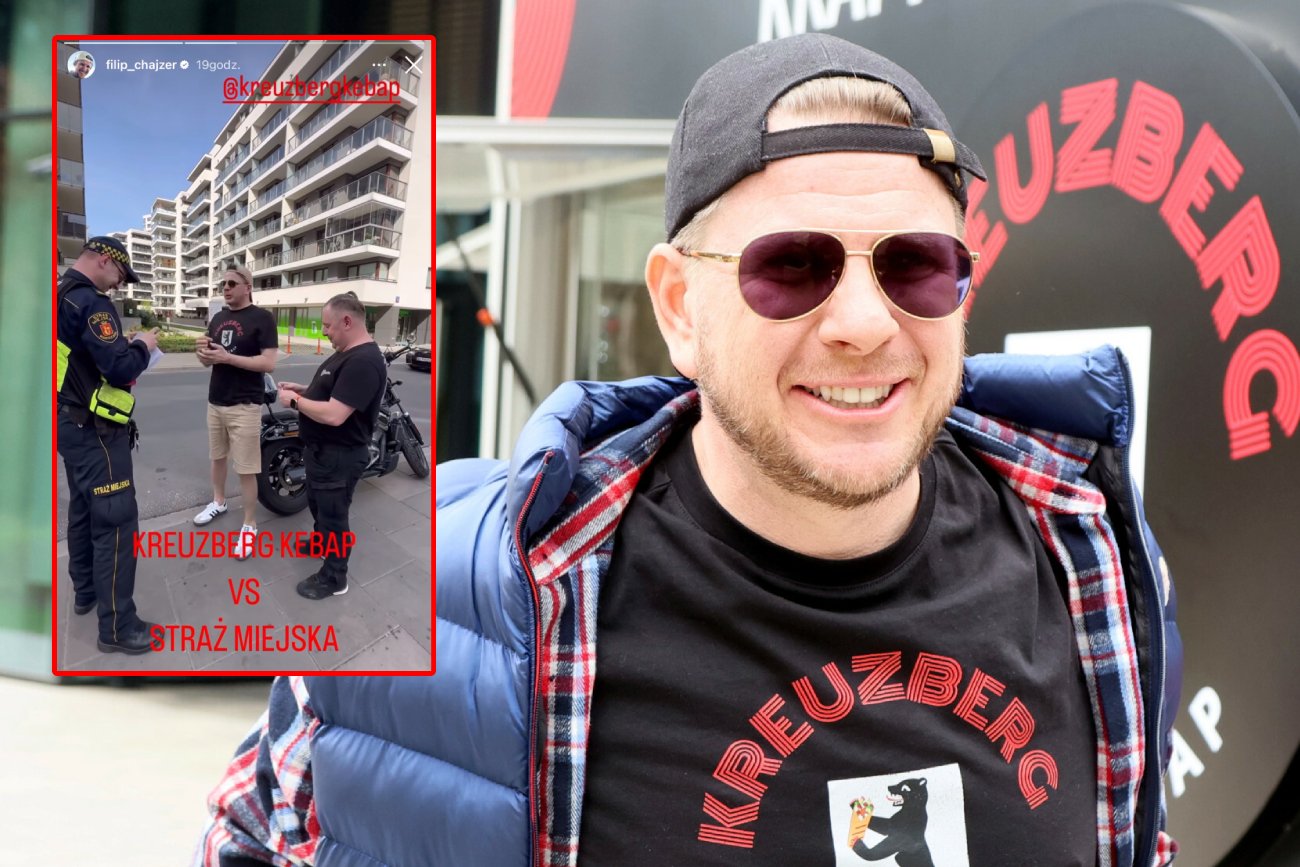 Chajzer wdał się w dyskusję ze strażą miejską. Wynegocjował pouczenie