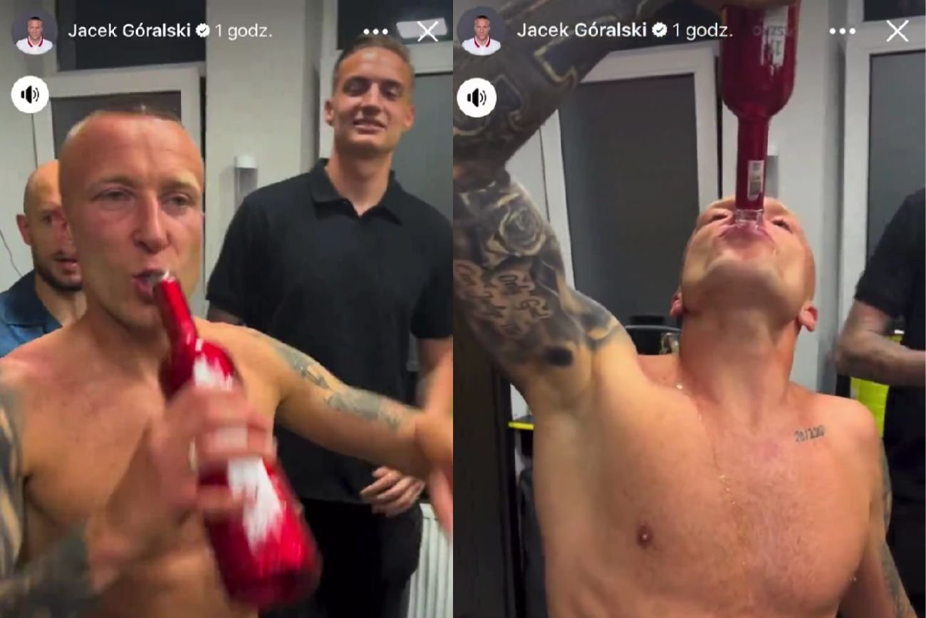 Tak Jacek Góralski świętuje awans do II ligi...