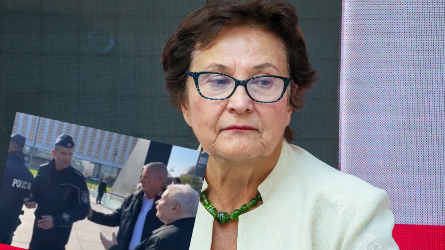 Dr Hanna Machińska była eskortowana przez policję w dniu miesięcznicy smoleńskiej.