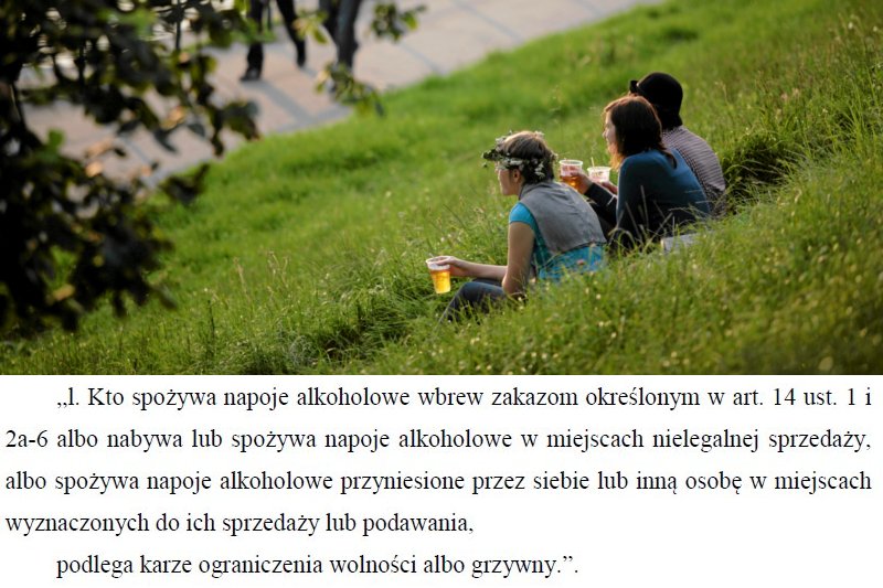 Ministerstwo Sprawiedliwości chciało zaostrzyć kary za spożywanie alkoholu w miejscach niedozwolonych jak parki czy ulice. Prócz mandatu groziłoby za to ograniczenie wolności. Resort szybko się wycofał.